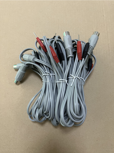 Cable de electrodo de terapia gris 5 Corn 2M 2 Pin para máquina de terapia <span class=keywords><strong>Digital</strong></span> Unidad <span class=keywords><strong>Tens</strong></span> Masajeador Producto de masaje - Product Image 6