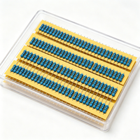Résistance à film métallique 1/4W, tolérance 1%, pour assemblage de circuits électroniques, à montage traversant, à code couleur, à bornes axiales