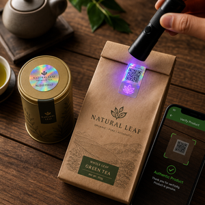 Maßgefertigter Laser-Sicherheitshologramm-Aufkleber mit Rubbelfeld, QR-Code, Seriennummer und 3D-Hologramm-Etikett - Product Image 2