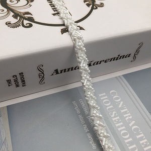 Ingrosso nuovo tessuto a maglia fatto a mano, pizzo con perline per unghie, accessori per abiti <span class=keywords><strong>da</strong></span> sposa Perles En Maille - Product Image 5