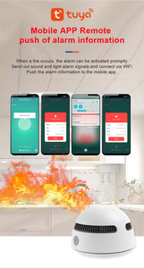 Détecteur de fumée intelligent Zigbee TUYA avec batterie au lithium ABS longue durée, alarme incendie - Product Image 6