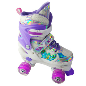 <span class=keywords><strong>Patines</strong></span> <span class=keywords><strong>de</strong></span> <span class=keywords><strong>Ruedas</strong></span> Recreativos Color Arcoíris Morado para Niñas, Botas <span class=keywords><strong>de</strong></span> Patinaje - Product Image 3