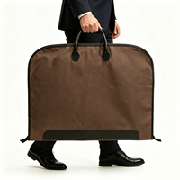 Bolsa de Ropa Oxford de Lujo con Detalles en Cuero para Viajes de Negocios, Porta Trajes Plegable con Asa, Bolsa de Regalo para Padrinos de Boda
