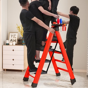 Jiuyi Chất lượng cao hộ gia đình gấp thang với dày xương cá dây đeo tay vịn và chống trượt thang - Product Image 3