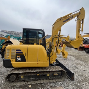 Mini Excavadora Hidráulica Usada Komatsu PC56 Original de 5 Toneladas, con Pocas Horas de Trabajo, Ideal para Construcción Pequeña, en Venta - Product Image 1