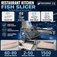 Cuisine de Restaurant Machine à Trancher le Poisson Acier Inoxydable 304 Tranches d'Épaisseur Uniforme pour Tilapia Coupe Fine