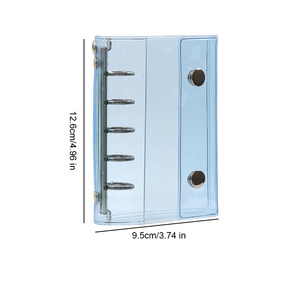 ห่วงพีวีซีนิ่มใสสำหรับวางแผน M5 A6 <span class=keywords><strong>A7</strong></span>กระดุมสแนปทำจากเงินทรงกลม6นิ้วตัวป้องกันเปลือกสมุดแบบเติมได้ - Product Image 5