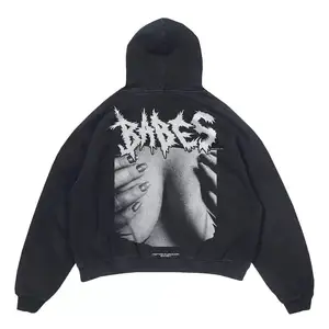 OEM üretici lüks özel ağır Vintage yıkanmış Hoodie pamuk fransız Terry boy erkek Hoodies