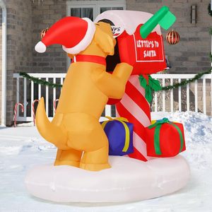 Cassetta Postale Gonfiabile a Forma <span class=keywords><strong>di</strong></span> Cane per Decorazioni Natalizie, Scatola per Lettere al Babbo Natale - Product Image 3