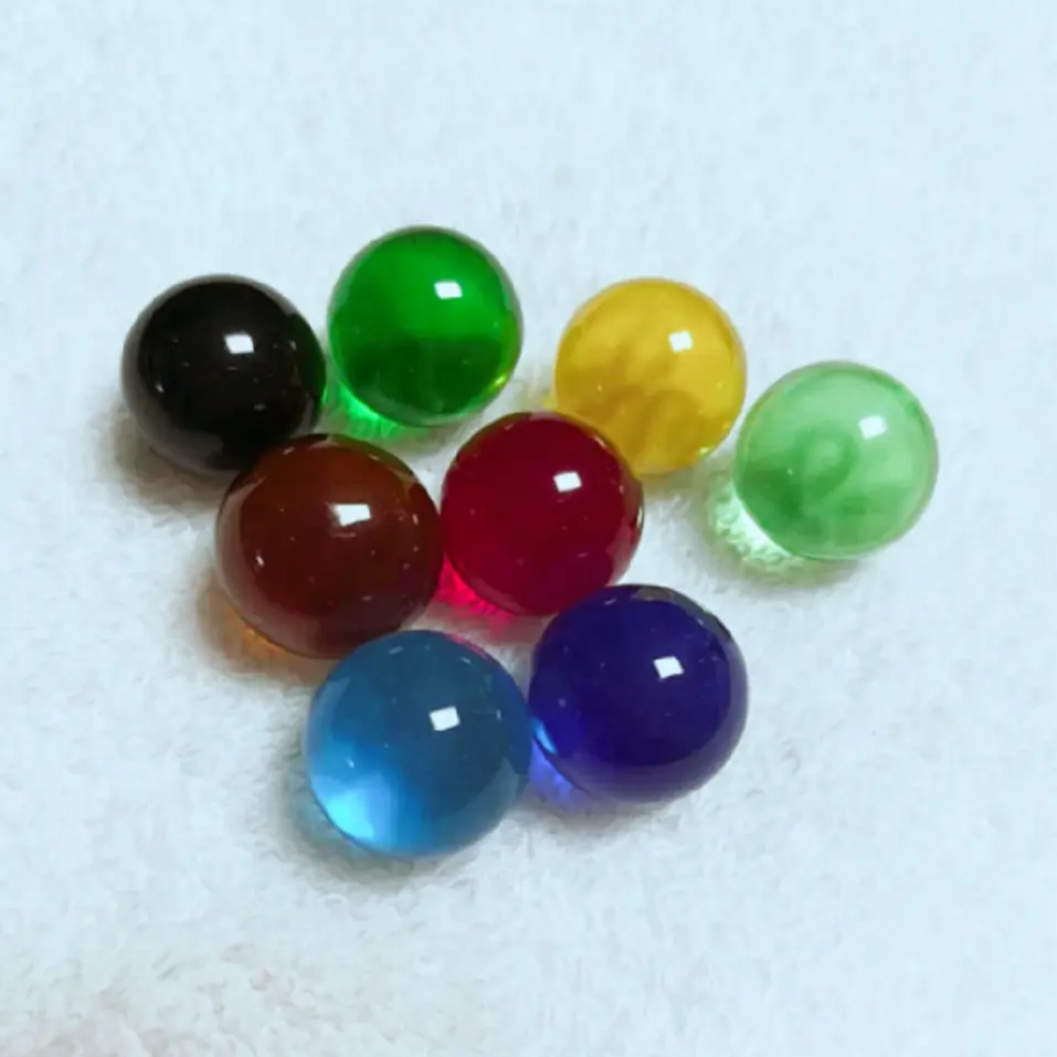 Sfera di vetro rotonda solida trasparente colorata calda di vendita calda per la decorazione