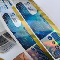 Étiquettes personnalisées pour flacons de compléments alimentaires médicaux, autocollants en vinyle brillant imperméables à l'eau avec effet holographique laser pour le secteur médical