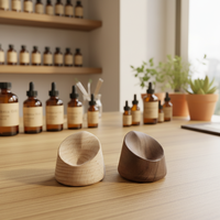 Diffuseur d'huiles essentielles portable pour la maison, ornement créatif, cadeau, diffuseur en bois de noyer noir en forme de larme pour véhicule