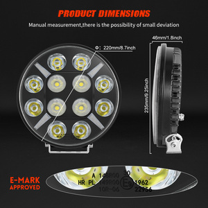 New extraljus 4x4 LED đoạn đường nối xe phía trước đèn pha 9 inch LED ánh sáng với vị trí hổ phách ánh sáng nhấp nháy nhấp nháy - Product Image 6