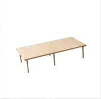 Table pliante portable STG, mobilier d'extérieur durable en bois massif, style européen et américain moderne, pour plage et pique-nique
