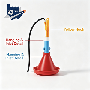 Abreuvoir automatique pour poulets de 6 L, système d'abreuvement pour volailles, distributeur d'eau suspendu pour poulets, abreuvoir pour oiseaux en PP - Product Image 3