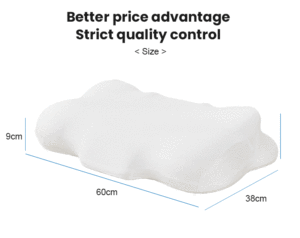 Bantal Leher Ergonomis Paten Terbaru, Bantal Fungsional Stylish Berbahan Memory Foam dengan Sarung Pendingin Putih yang Dapat Dilepas - Product Image 5