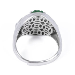 Anello Unisex Design originale di alta qualità gioielli alla moda verde giadeite naturale 925 argento <span class=keywords><strong>PI</strong></span> Xiu Power portafortuna - Product Image 4