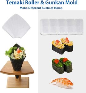 Kit de fabrication de sushi 22 en 1 Machine à sushi tout en un avec couteau Tapis en bambou Moule à riz <span class=keywords><strong>Temaki</strong></span> - Product Image 3