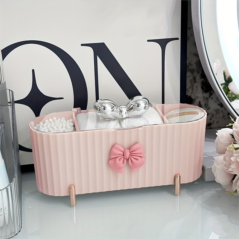Boîte de rangement [rose + noeud]