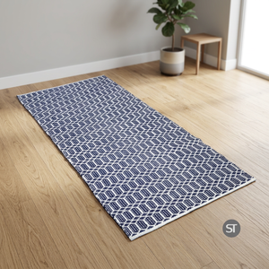 Jacquard Outdoor Cotton High Pile Rug UV Resistant and Weatherproof <b>Mat</b> for Porch Garden or <b>Beach</b> Use Easy to Maintain - Product Image 1