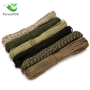 FervorFOX Paracord Bracelet 4Mm 4M <b>Black</b> High Strength Outdoor Survival <b>Rope</b> Durable Polyester Safety Gear - Product Image 4