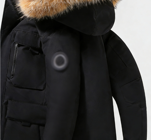 Chaqueta de Plumón para Hombre, Estilo <span class=keywords><strong>Canadiense</strong></span>, 80% Plumón, con Capucha, Tela de Terciopelo, Gruesa, Cálida, Antiarrugas, Unisex, para Parejas - Product Image 6