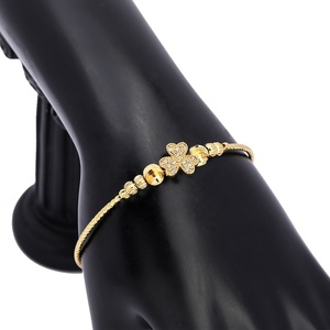 Bracelet ajustable en or 24 carats JXX, nouvelle mode, bijoux simples en zircon pour femmes, cadeaux, vente en gros directe d'usine - Product Image 2