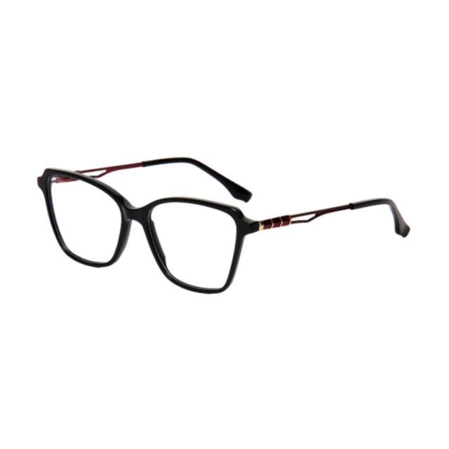 Acetate Contrasting square Optical Eyeglass Frame, Retro Design Legs Versatile and Suitable for Multiple Styles of Men and Women