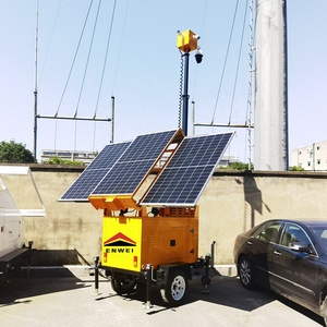 Remolque de Vigilancia con Paneles Solares Portátiles y Cámara de Seguridad <span class=keywords><strong>Solar</strong></span> para Monitoreo de Centros Logísticos - Product Image 4