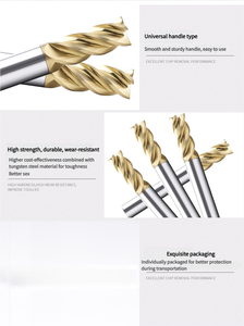 เครื่องกัดแบบแบนเคลือบไททาเนียมคุณภาพสูงเครื่องมือ CNC เครื่องกัดไทเทเนียมความเร็วสูง - Product Image 4