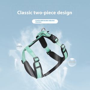 Groothandel Nieuwe Polyester Tweedelige Hond Trekkoord Klein Middelgroot Huisdier Borstharnas Set Hondenuitlaatuitrusting Voorraad - Product Image 2