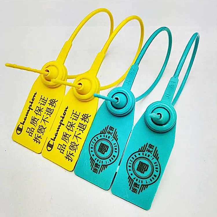Fabricante de Plástico Logotipo Personalizado Anti-falsificação Fivela Zip Tie Tag para Sacos