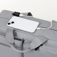 Sac à dos professionnel imperméable grande capacité 17 pouces en nylon avec port USB pour homme, personnalisable avec logo, pour étudiants et ordinateurs portables