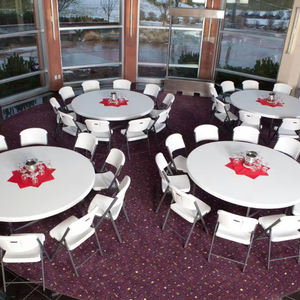 Lightweight Durable <b>Foldable</b> Plastic Outdoor <b>Table</b> with Sturdy Frame for Picnic Garden Party <b>Camping</b> - Product Image 6