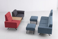 Canapé de bureau moderne de haute qualité, ensemble simple, OEM, style personnalisé, acier inoxydable, emballage tendance