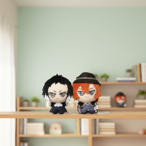 5 modèles de figurines en peluche de style japonais <span class=keywords><strong>Bingo</strong></span> Stray Dogs, poupée en peluche, pendentif, accessoires, breloques pour sac, porte-clés en peluche - Product Image 5