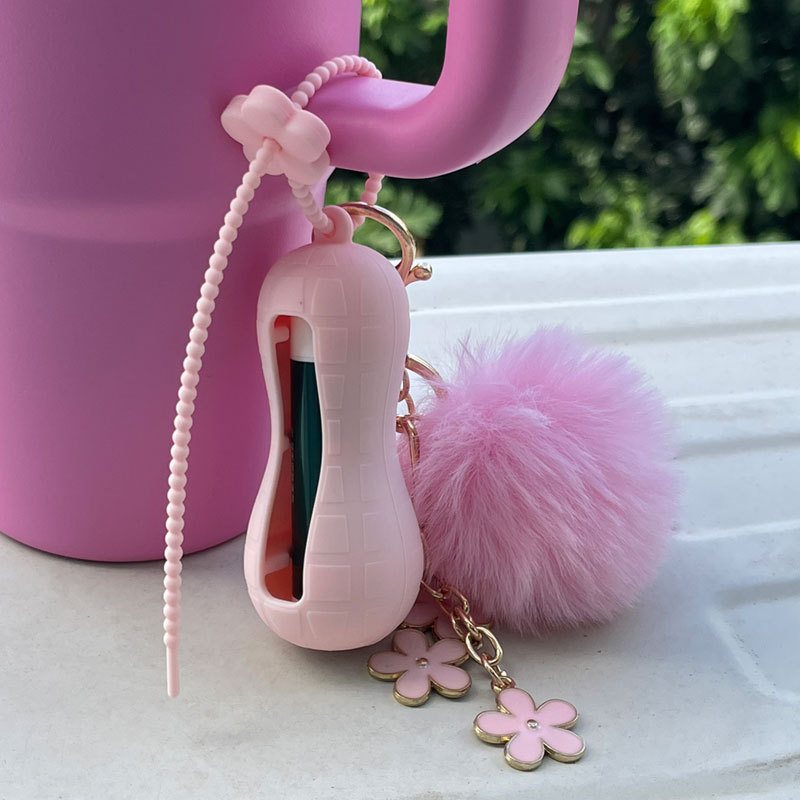 BSBH New Silicone Beaded Keychain Bag Charm Silicone Tassel Keychain for Ladies Image 2