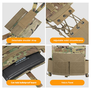 Groothandel 500D Nylon Duurzaam Tactisch Vest AMP Systeem Plaatdrager met 7,62mm Mag Molle Paneel - Product Image 2