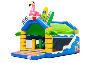 Vente flash : château gonflable écologique avec toboggan, thème flamant rose, <span class=keywords><strong>pour</strong></span> les fêtes en <span class=keywords><strong>famille</strong></span> dans le jardin, <span class=keywords><strong>location</strong></span> <span class=keywords><strong>pour</strong></span> les événements - Product Image 5