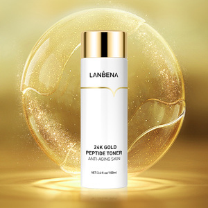 LANBENA โทนเนอร์บำรุงผิวหน้าสูตรธรรมชาติผสมทองคำ 24k และเปปไทด์ ช่วยลดเลือนริ้วรอย ขนาด 100 มล. จัดส่งฟรี - Product Image 1