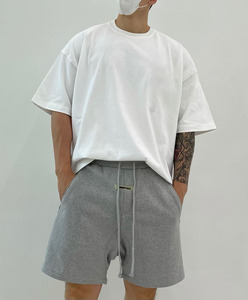 Pantaloncini Sportivi in Cotone per Allenamento, Abbigliamento Casual, Fitness, Corsa e Palestra - Product Image 2