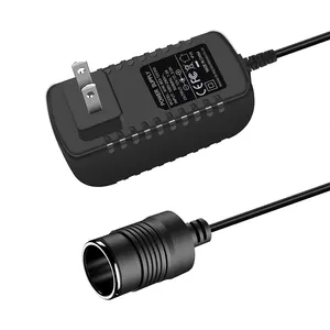 Convertisseur d'alimentation pour voiture Adaptateur mural AC 110V AC à 12V 2A DC Allume-cigare pour voiture