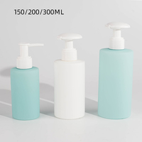 Premium Mat 150ml 200ml 300ml HDPE Soft Touch Cosmétiques Pompe Bouteilles pour Soins De La Peau Sérum Lotion Nettoyant Huile Remover