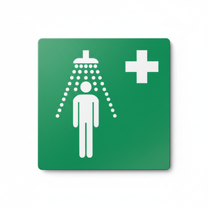Occhi di emergenza doccia in alluminio 250x250mm - Product Image 2