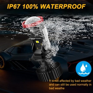 Phares de voiture LED H4 PEL, lentille de projecteur mini H4 Hi Lo, ampoules de phare de voiture 10000lm, lumière focalisée, nouveau modèle Y6 <span class=keywords><strong>Y7</strong></span> - Product Image 5