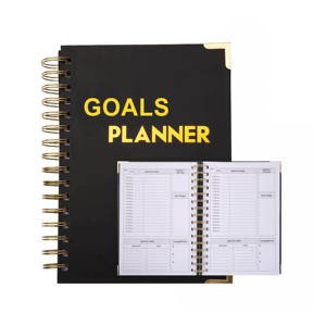 Planificateur d'objectifs quotidiens de haute qualité Impression personnalisée Cahier à spirale Journal des voyageurs Planificateur de liste de cibles - Product Image 1