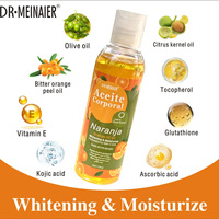 Huile Corporelle Éclaircissante Naturelle Premium en Gros, 100% Extrait Végétal, Huile d'Orange VC Hydratante pour Peau, Cheveux et Corps