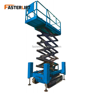 Plataforma Elevadora Móvil Eléctrica sobre Orugas de 8m, 10m, 12m, 14m, con Capacidad de Carga de 130kg, Elevador de Tijera de Acero Aleado - Product Image 5