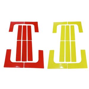 Jeu de marqueurs de limite de qualité supérieure Lignes de limite de plancher de terrain de pickleball portables pour intérieur extérieur Marqueurs rouges et jaunes - Product Image 2