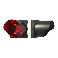 Feux de signalisation LED à simple face, croix rouge et flèche verte, directement de l'usine